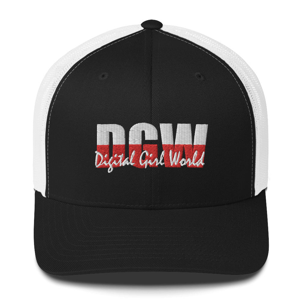 Digital Girl World trucker hat