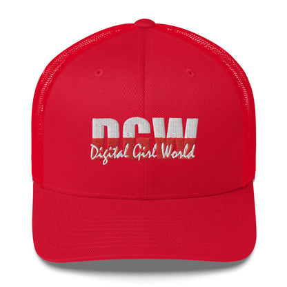 Digital Girl World trucker hat