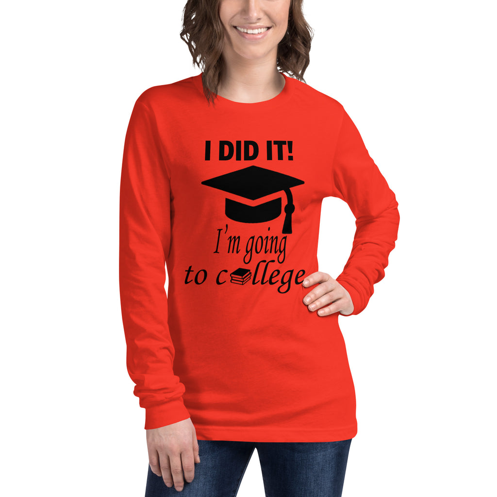 Back to school/ I'M GOING TO COLLEGE long sleeve